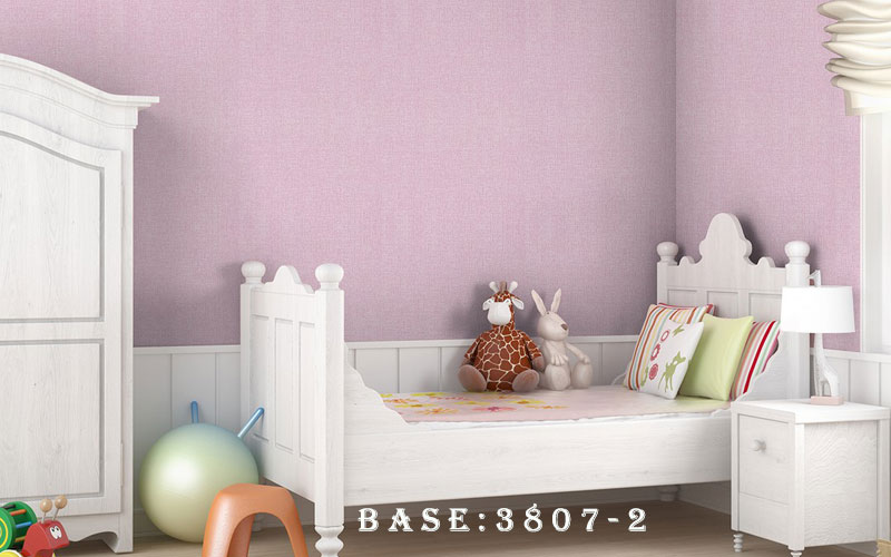 Giấy dán tường hiện đại 3807 tông màu pastel vàng, hồng, trắng, xanh da trời 