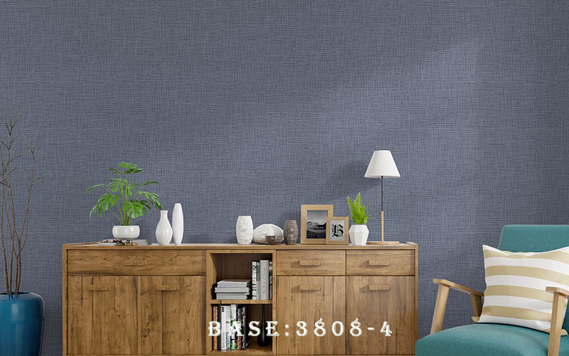 Giấy dán tường hàn quốc 3808 hiện đại tông màu xám khói, trắng, xanh ghi sang trọng
