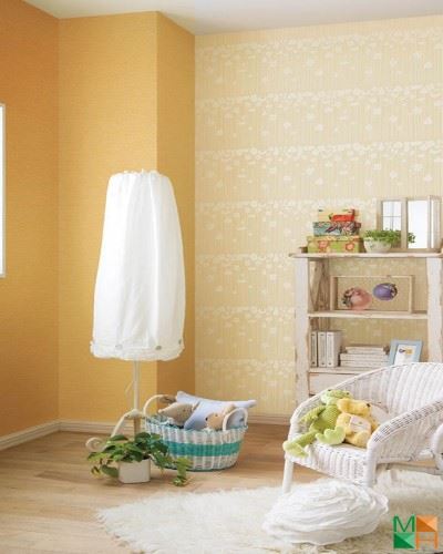 Giấy dán tường Nhật Bản phòng ngủ màu cam P039_01_6036_6037_6572