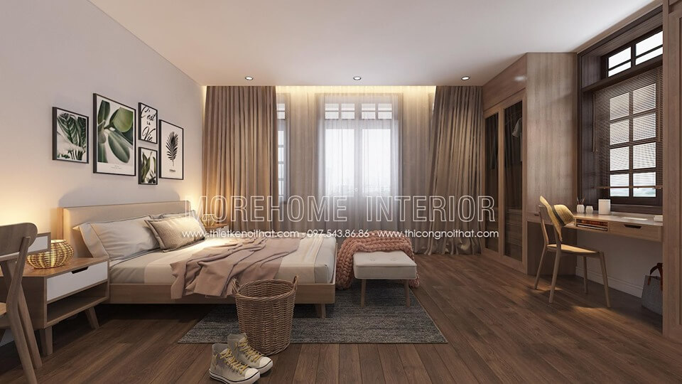 Thiết kế phòng ngủ hiện đại với nội thất gỗ đẹphiện đại Thiết kế phòng ngủ